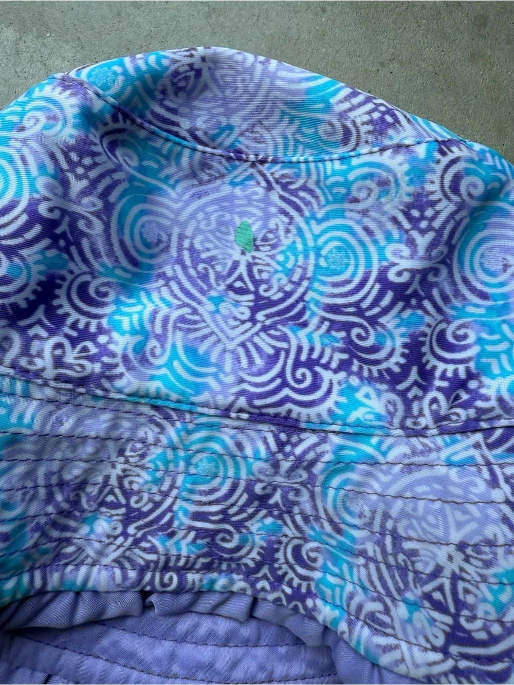 Skin Purple & Teal Swirl Bucket Hat girls reversible